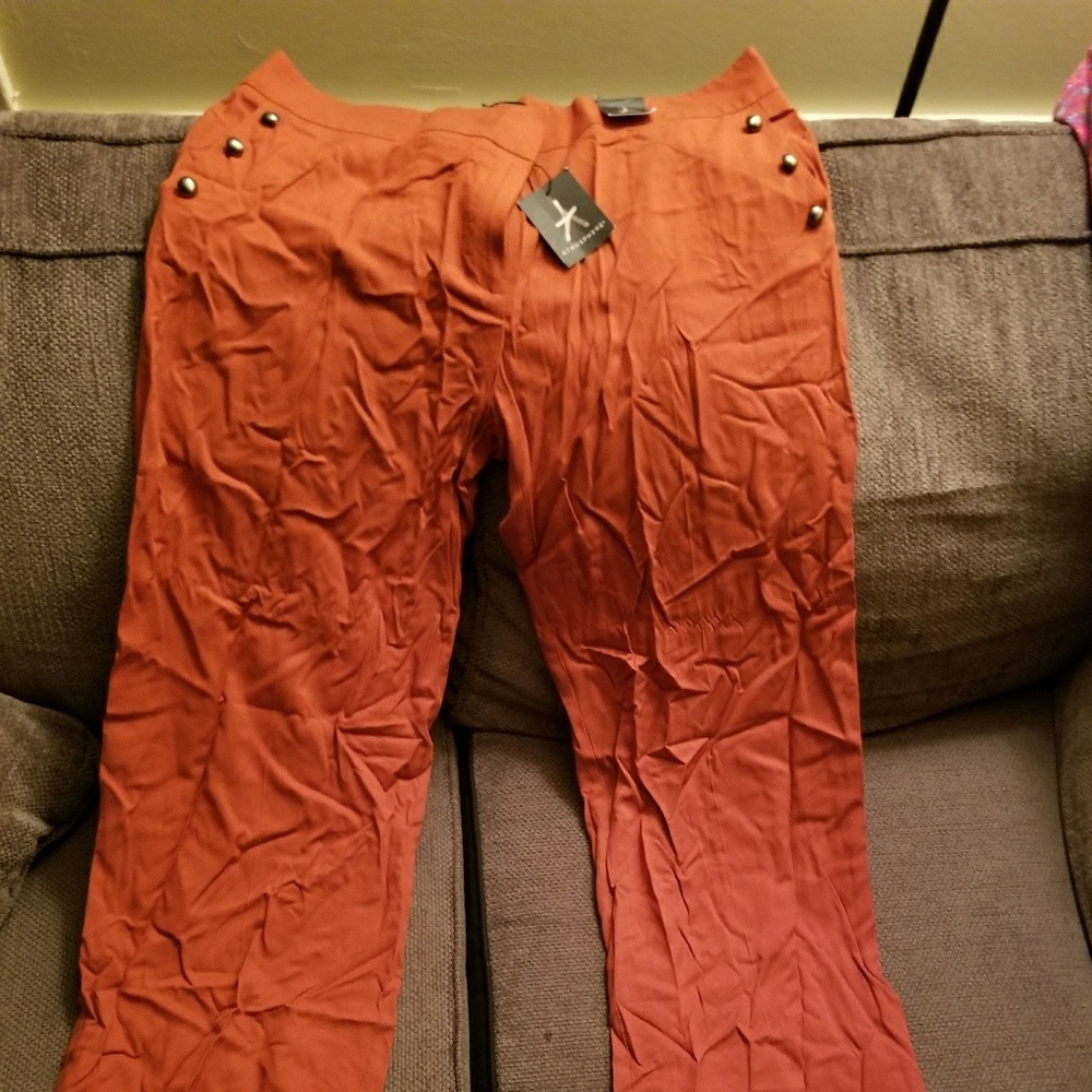 Burnt orange wide legged pants